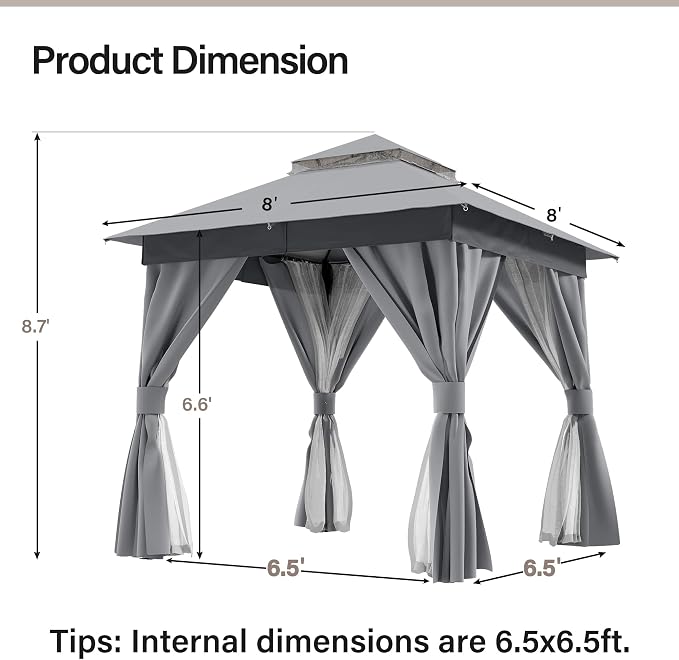 Patio Gazebo 8'x8'