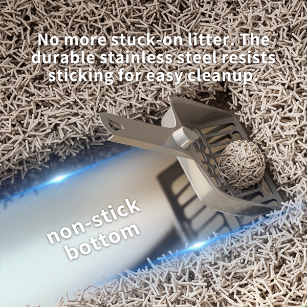 Boîte à litière en acier inoxydable blanc