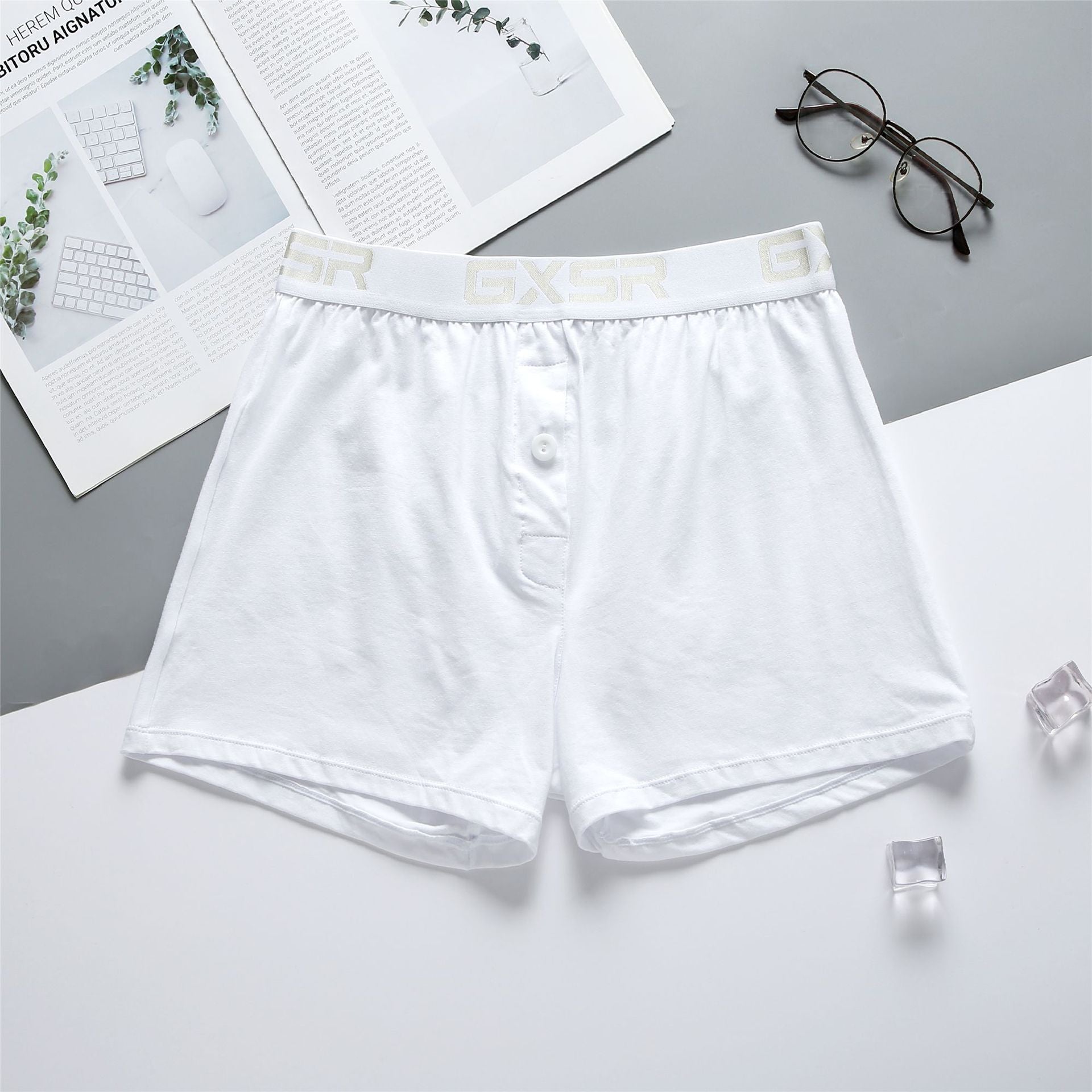 Pantalon à la maison pour hommes Pure coton taille basse Sous-vêtements respirants