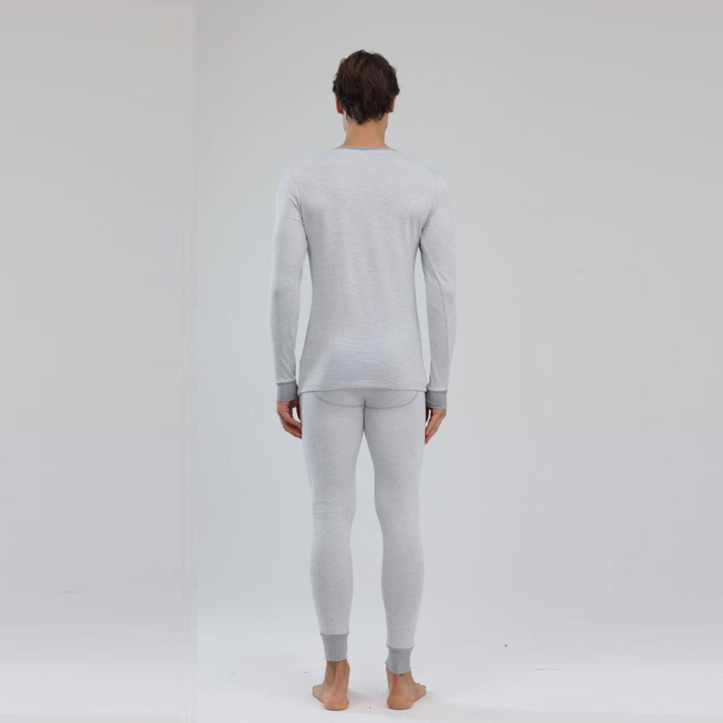 1 Ensemble Hommes Thermique Sous-vêtements ensemble Knit Slim Fit Élégant chaud hiver Base couche froid
