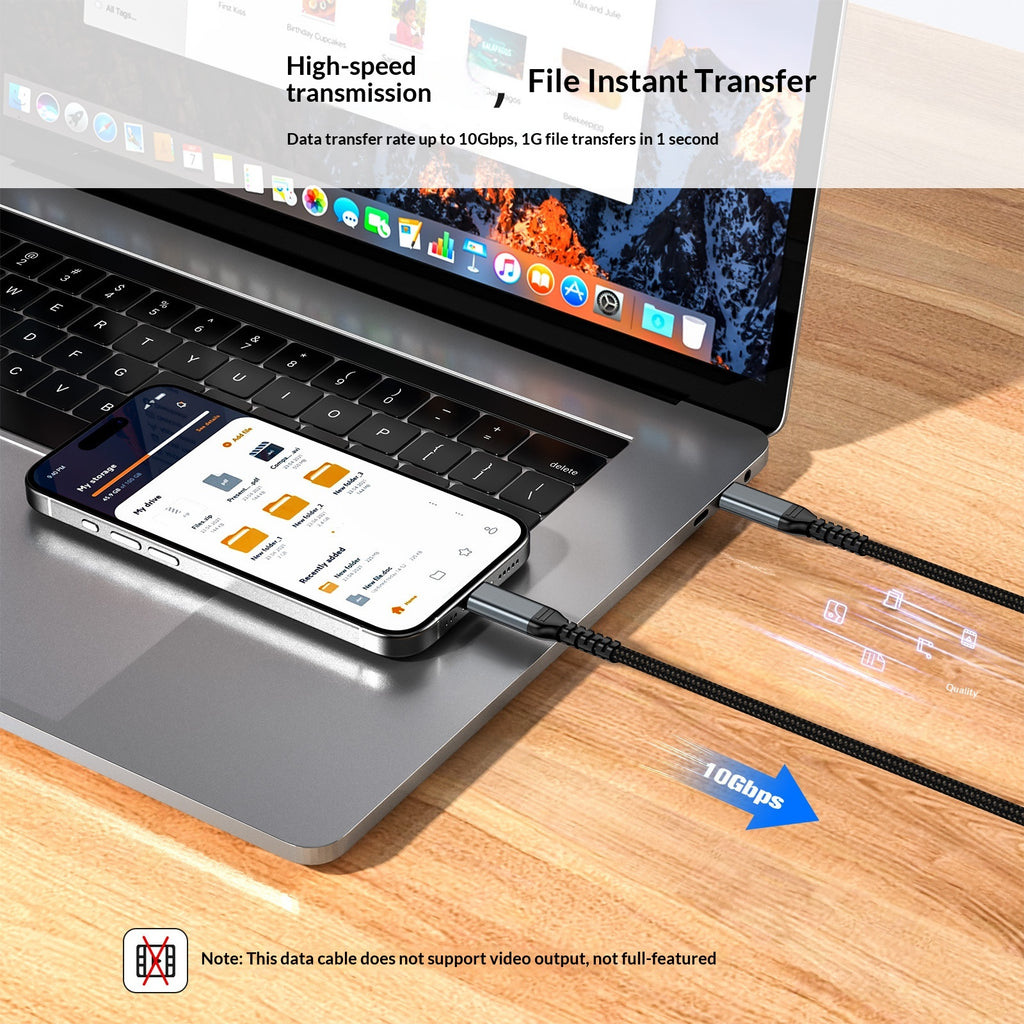 Câble de données de type C double tête SSD M2