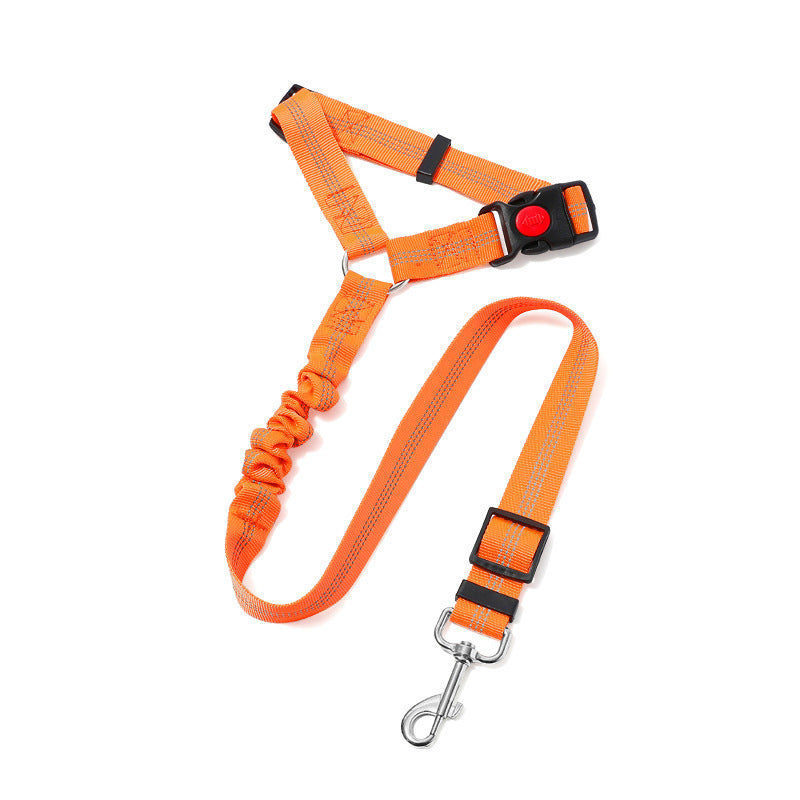 Ceinture de sécurité sur corde de traction montée sur véhicule pour animaux de compagnie