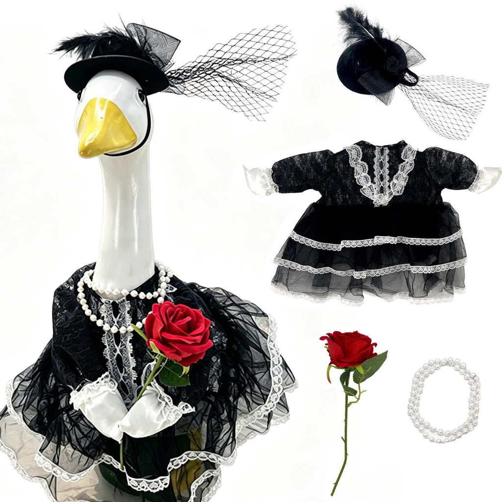 Ensemble décoratif de vêtements de jardinier pour Goose de Courtyard