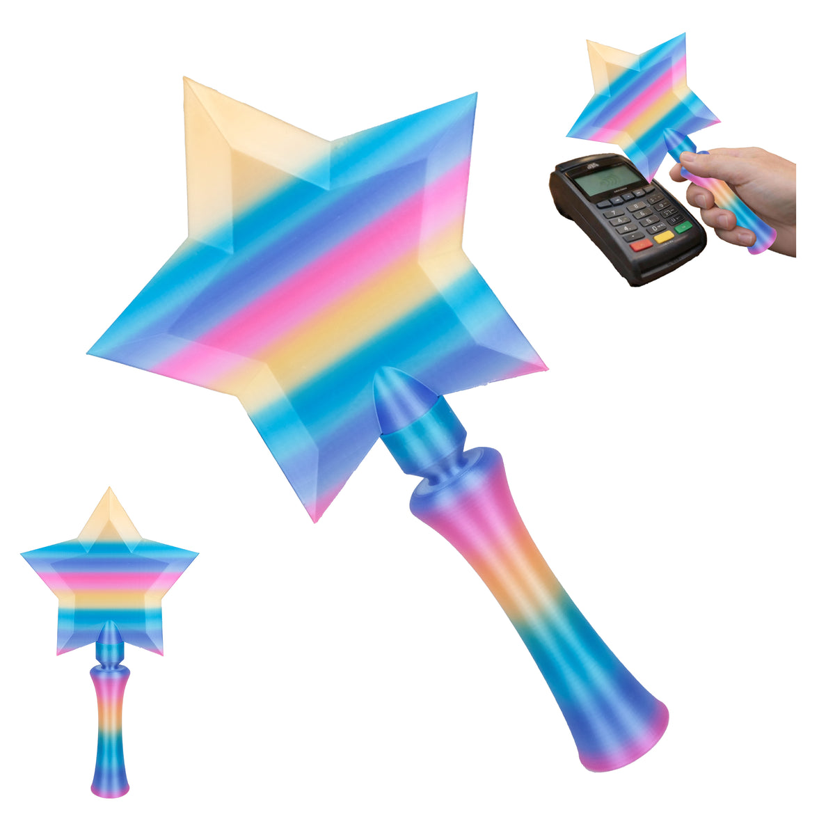 Porte-carte 3D imprimé Star Wand sans contact
