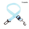 Ceinture de sécurité pour animaux de compagnie - bleu-70cm-3 pièces