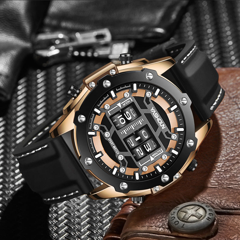 Montre homme multifonction personnalisée avec une sangle en silicone sport