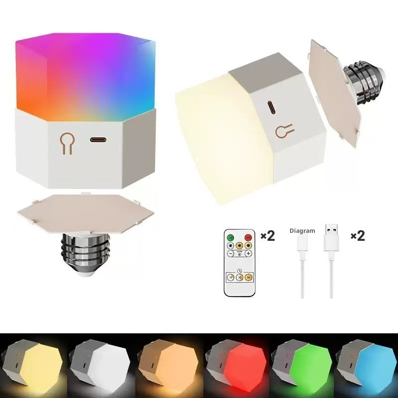 E27 Screw Base Tri-color RGB Dimmable Timer-Controlled Bulb
