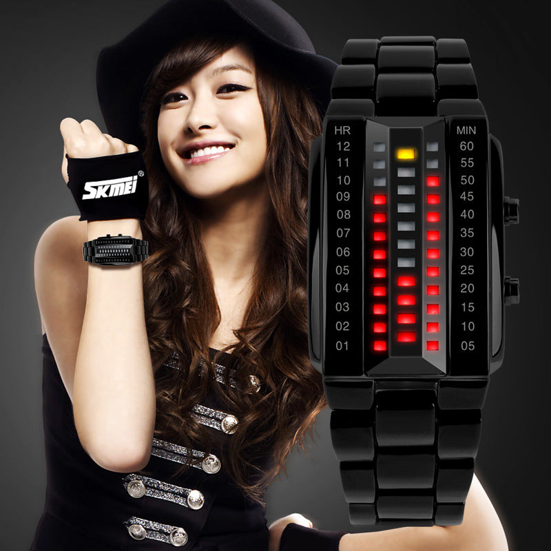 Montres imperméables Mode homme Creative LED Personnalité