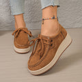 Pompes européennes et américaines à chunky-soled femmes avec des lacets avant Casual Chunky-soled