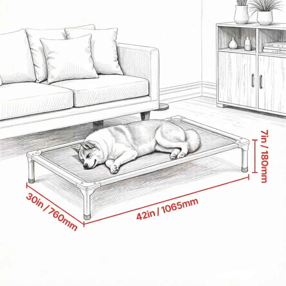 Lit pour chien élevé pour chambre à coucher