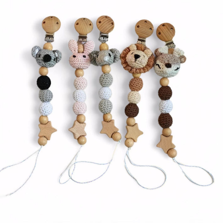 Caricature Animal bricolage chaîne de pince à dents bébé