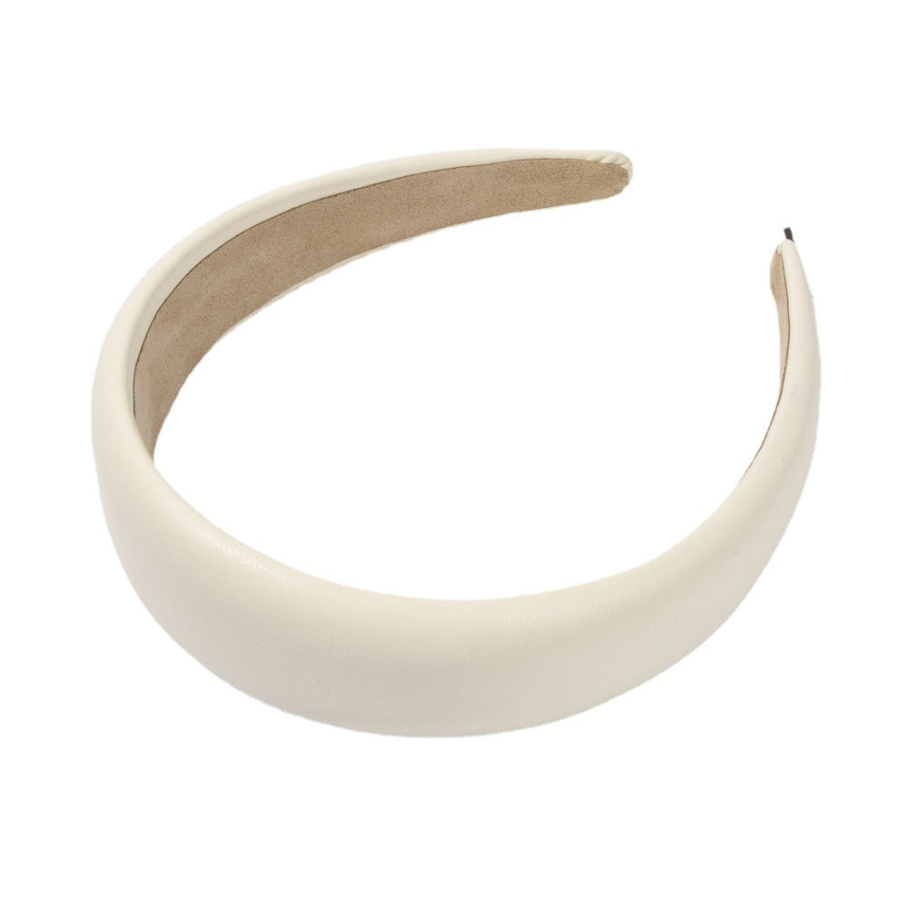 Bandeau en cuir PU couleur pure