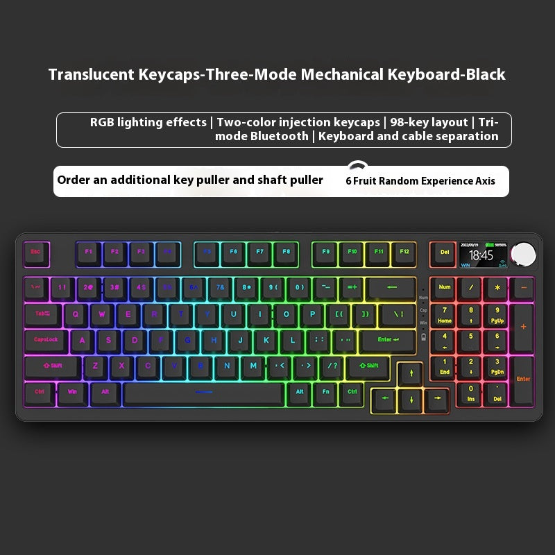 98 Clé sans fil Bluetooth Trois modèles de clavier mécanique Gaming Electronic Sports Office