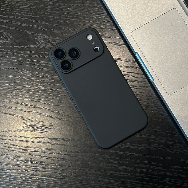 Boîtier magnétique de téléphone mobile abrasif sans glissement en silicone avec objectif