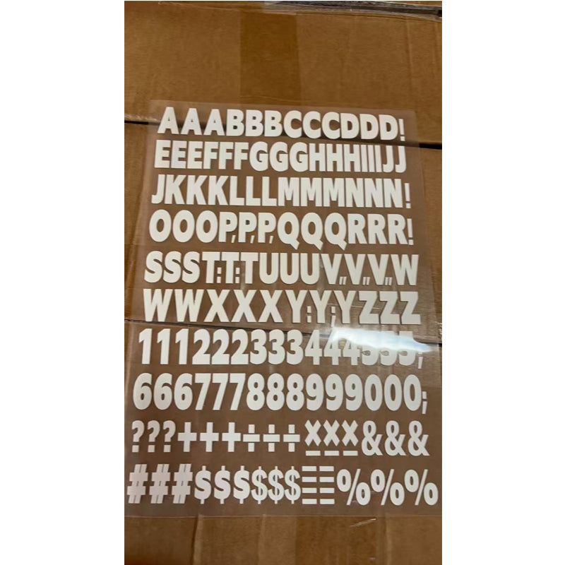 1680pcs Fer sur la chaleur lettres de transfert et nombres Alphabets tissu lettre vinyle bricolage pour Sp