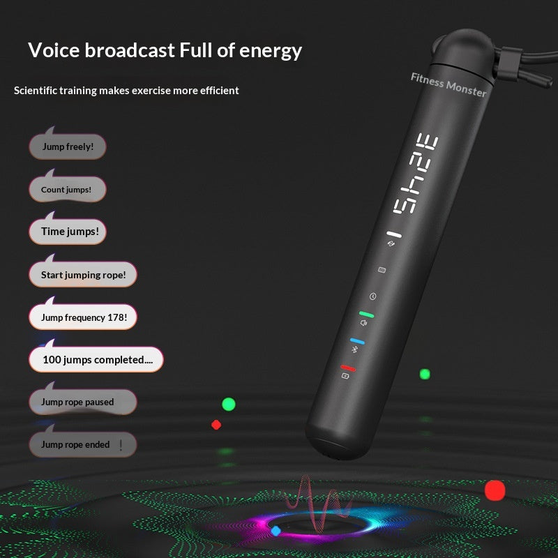 Monster Fitness Smart Rope Bluetooth Connection App Diffusion vocale Accompagner Action Gu