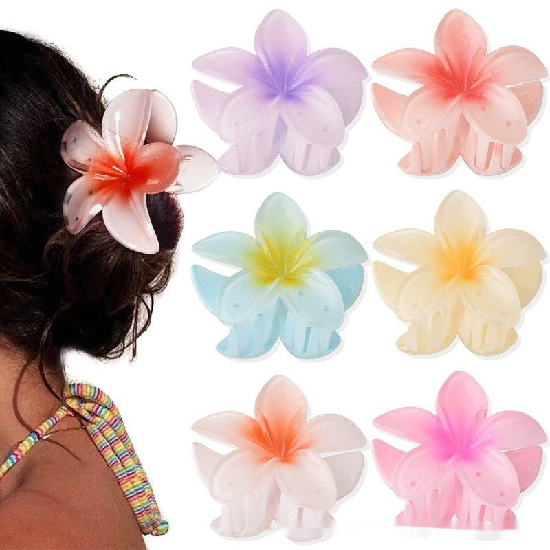 Fleur d'oeuf Bauhinia Retour Spoon Grasping Clip capillaire
