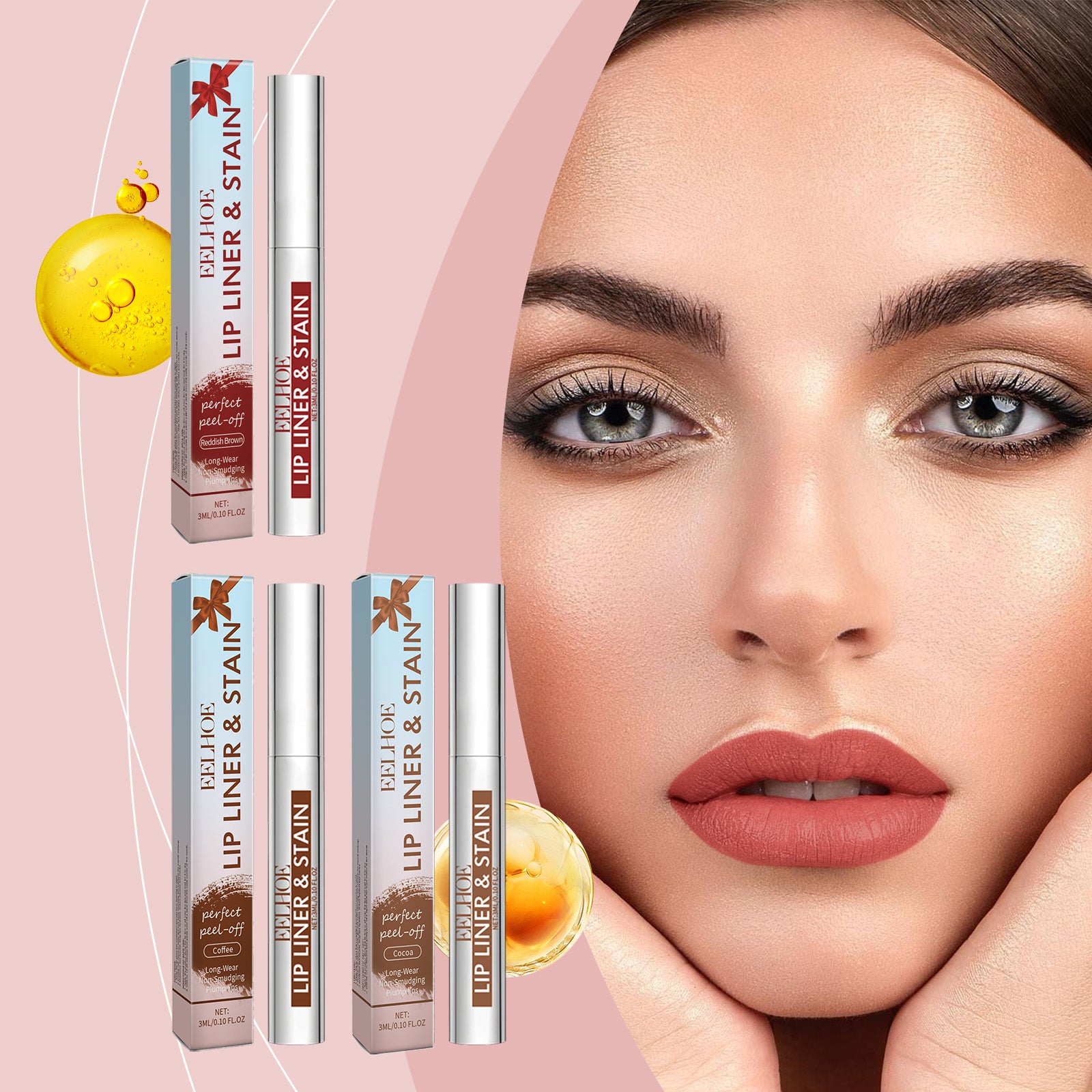 Peel-off Lip Gloss Red Brown 3ml