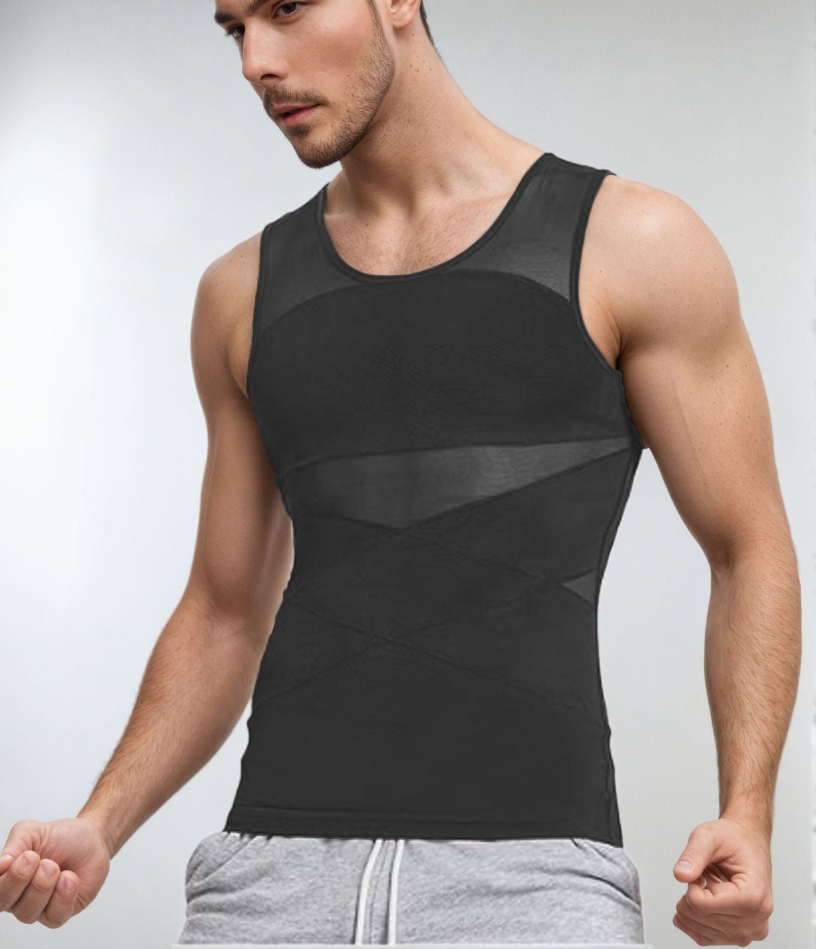 Transfrontal European and American Factory Ventes directes en stock Corps masculin Haping Vest Hi