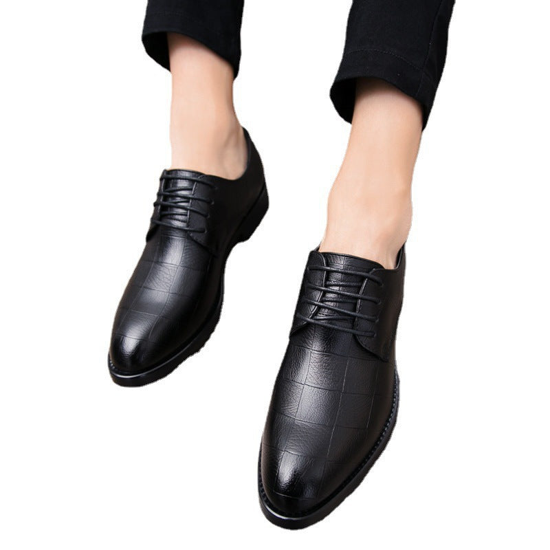 Hommes Cuir de style coréen Trendy Lace-up Casual Chaussures British Business Forme et Leisu