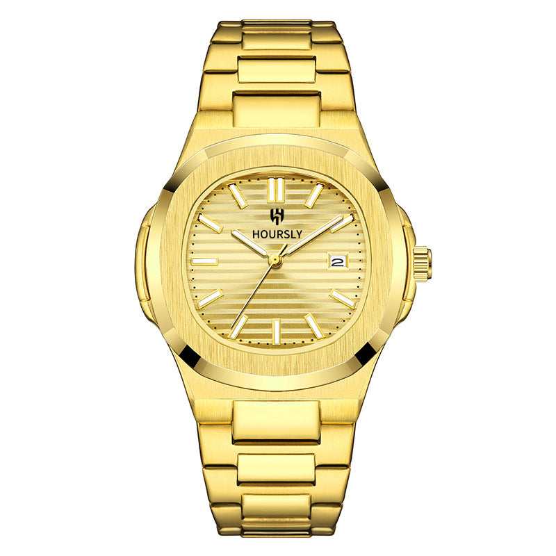 Fashion Premium Business Simplicité Ceinture en acier Quartz Montre homme