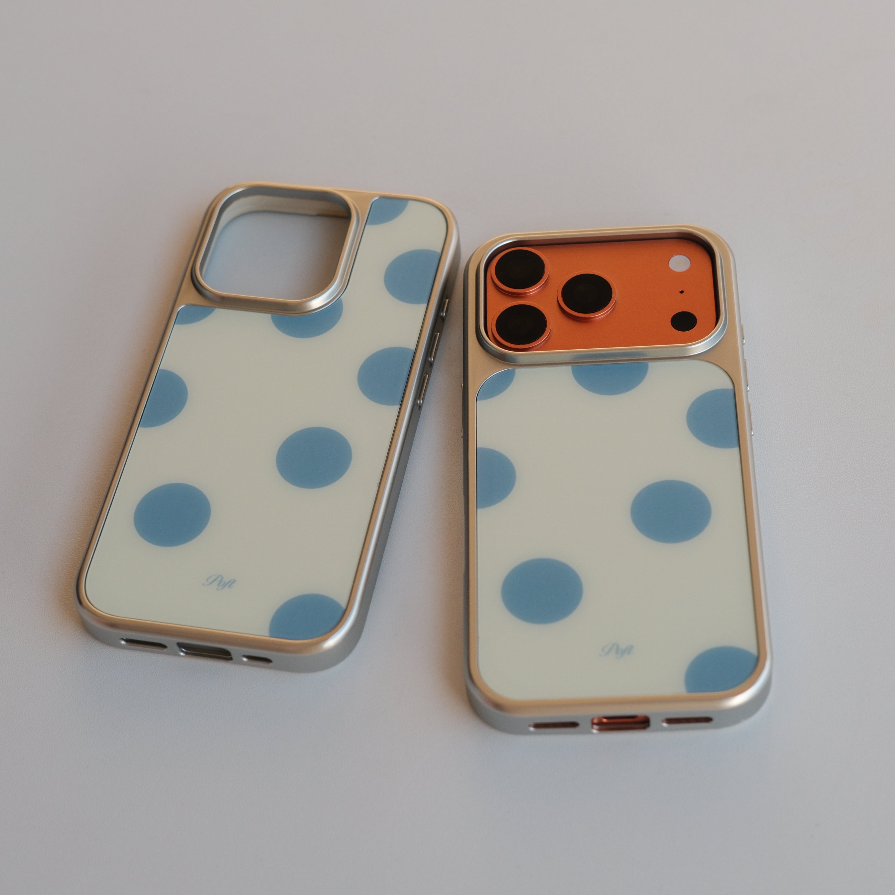 Boitier de téléphone magnétique en verre givré rétro-polka-point