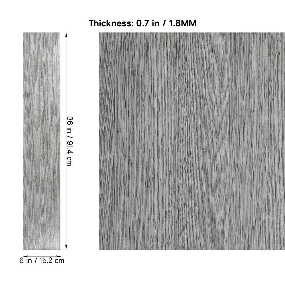5mFloor Planches Carreaux Autocollant Effet Bois Vinyle Planchers Décor salle de bain