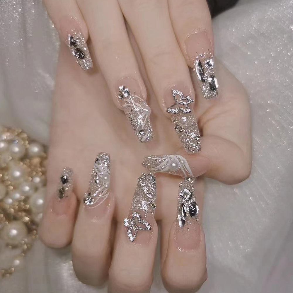 24 pièces de poudre à paillettes en forme de cercueil de style long Français