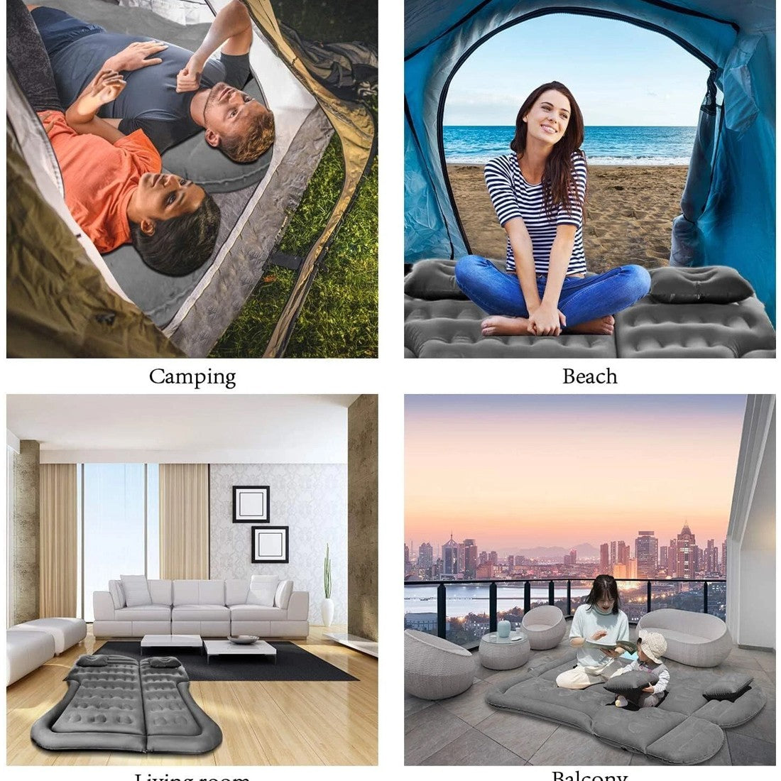 Voiture SUV Air Bed Sleep Voyage gonflable Matelas Siège Coussin Mat Camping avec pompe