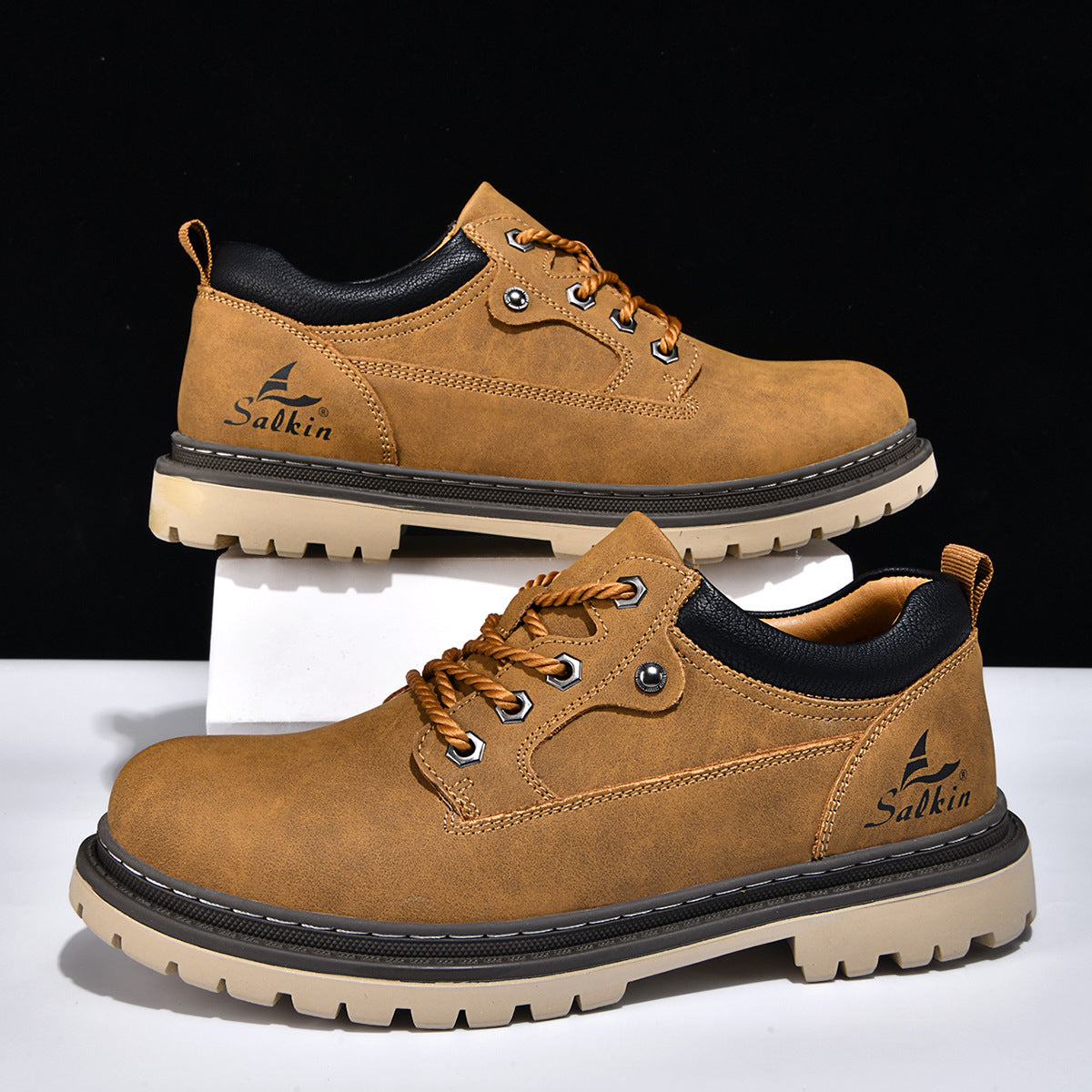 Bottes de travail de style britannique pour hommes tendance