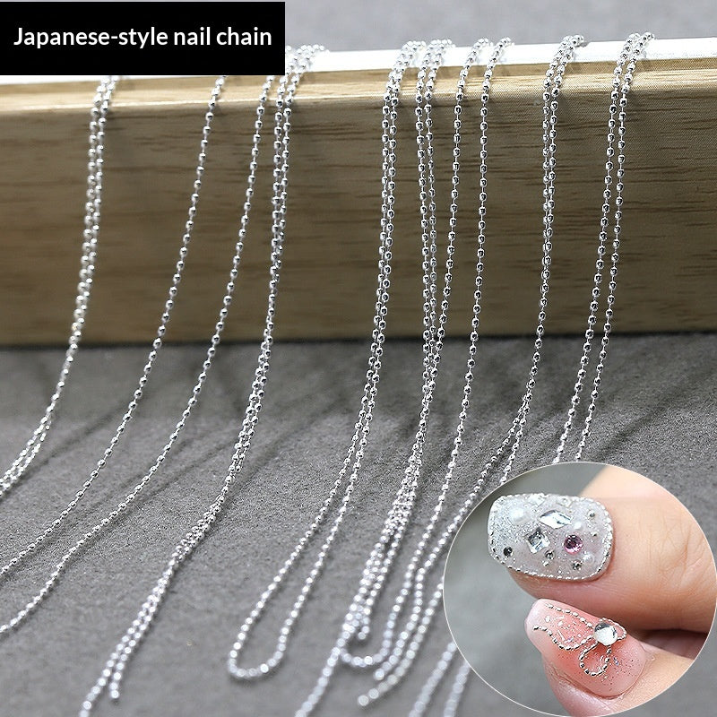 Chaîne de perles en métal, style japonais