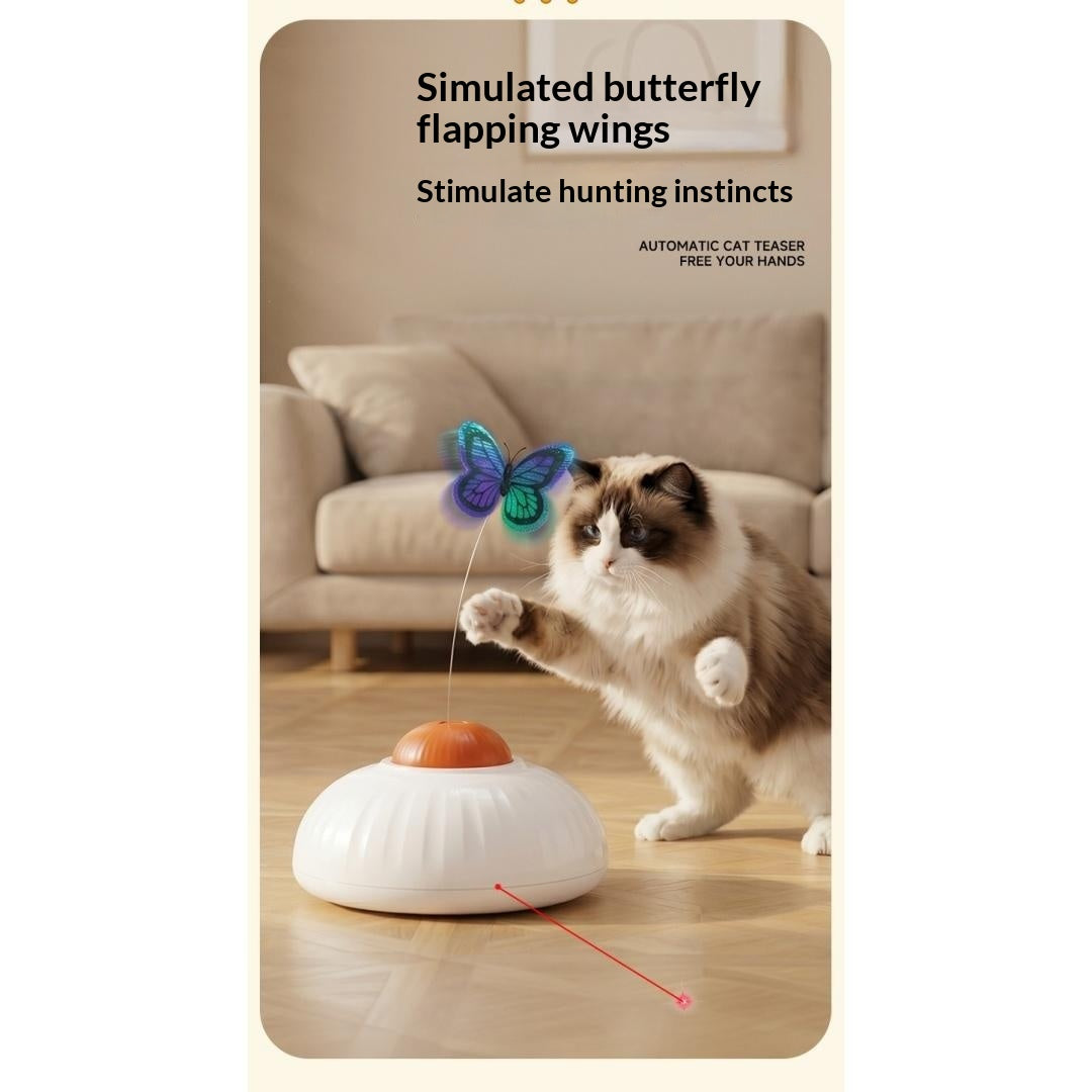 Jouet électrique interactif de baguette de chat papillon