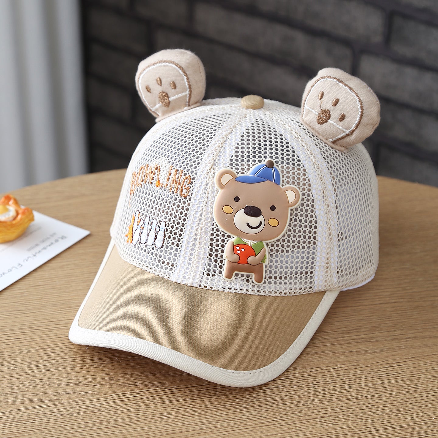 Tableau de dessin mignon d'été Bear Garçons et chapeau de filles Mesh Chapeau pour enfants Duckbill Cap Bre