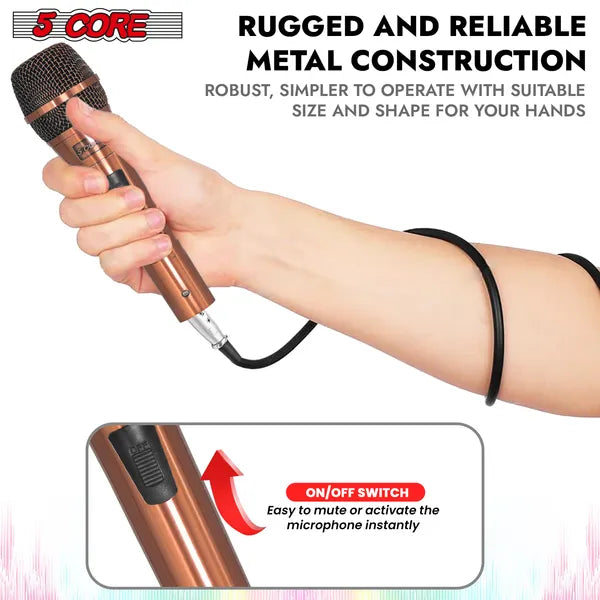 5 Core XLR Microphone Dynamic Mic Karaoke Singing Studio Microfono Mics portables