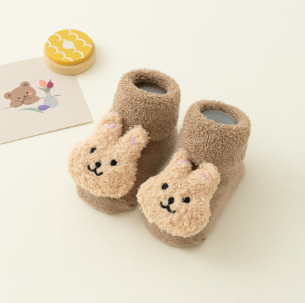 Nouveau-né Chaussettes bébé Terry Fleece-lined Épaisseur automne et style hiver