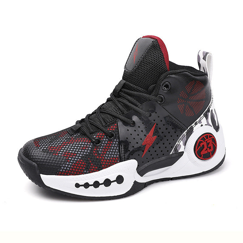 Chaussures de basketball de course antidérapantes Mesh pour enfants
