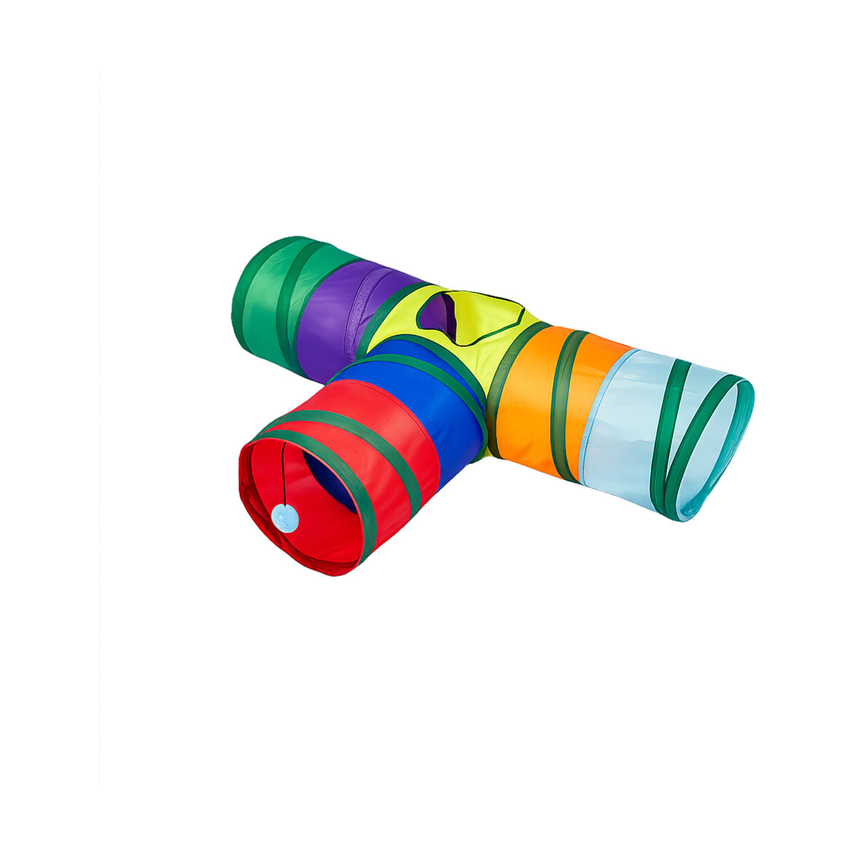 Jouet Cat Rainbow Tunnel Double-tête à travers léger pliage facile à récepteur Pet Accueil T