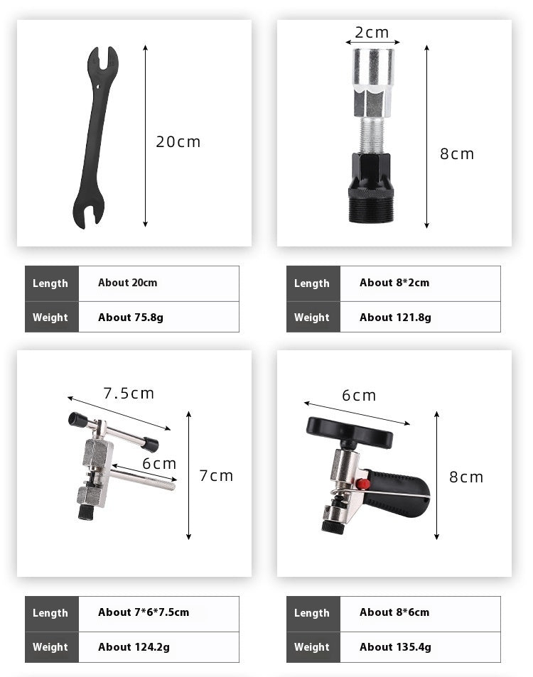 Outils de réparation de vélos Ensemble de réparation de chaînes de réparation de vélos de montagne