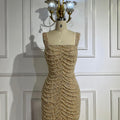 Robe de perles haute de gamme de luxe légère élégamment nu