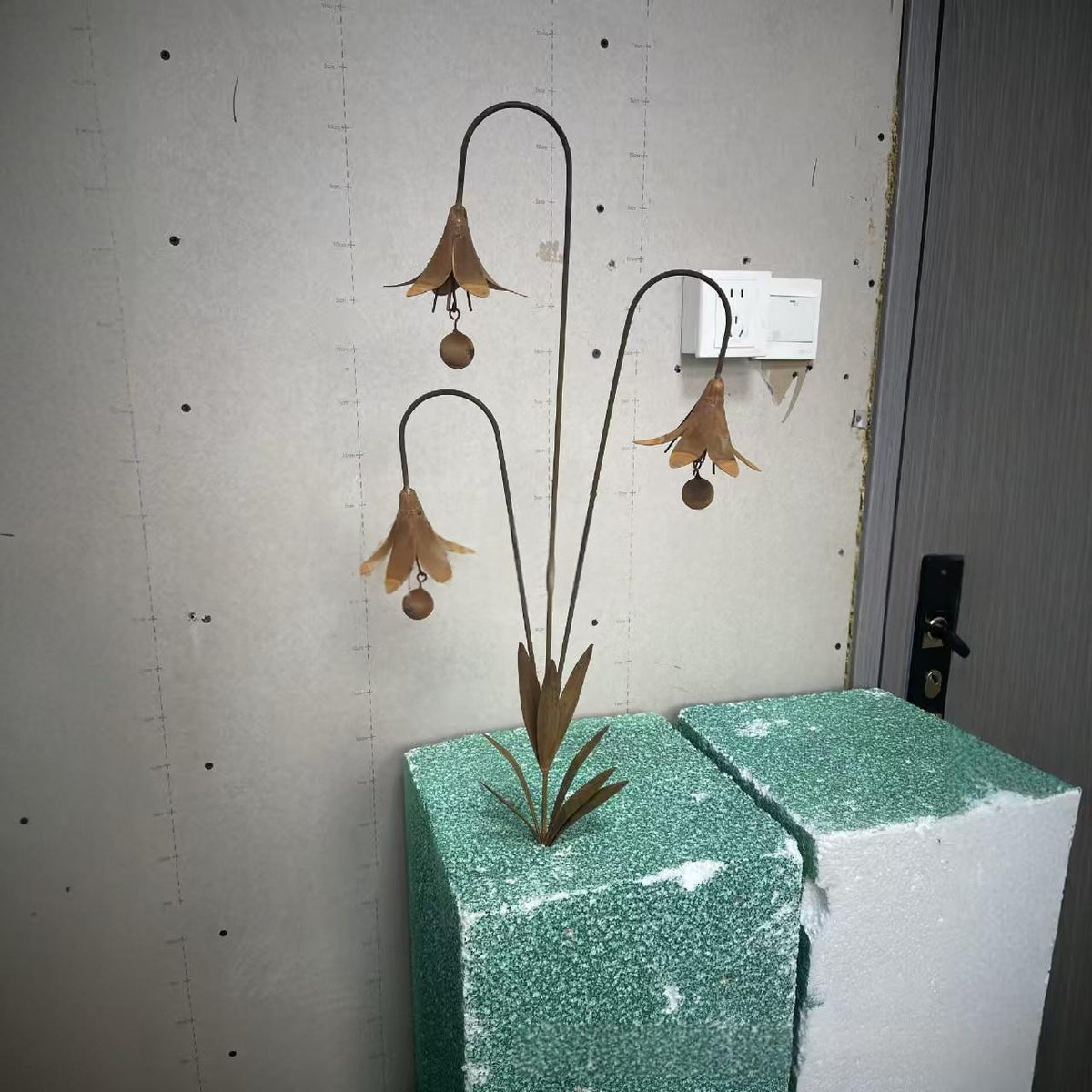 Triple Bluebell Raw Iron Garden Stake