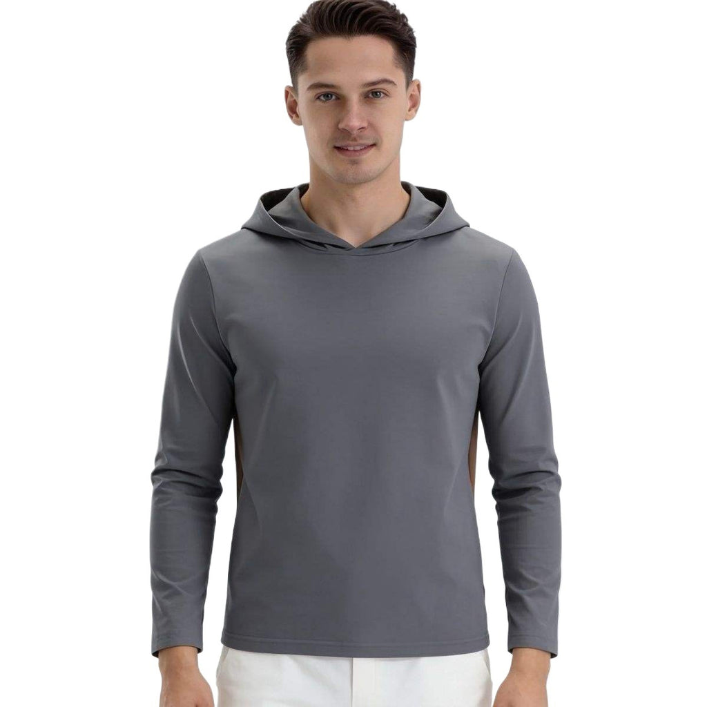 Chemise à dos à capuche en soie de glace d'été pour hommes