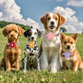 Petit collier de chien avec fleur