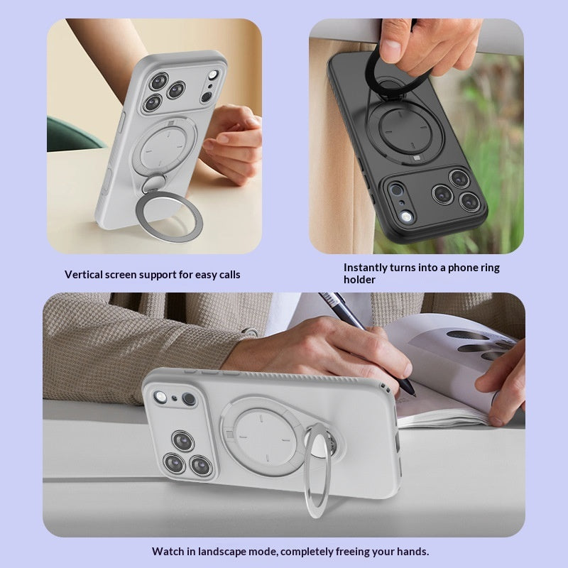 Magnetic Skin Feel Bracket Drop Housse téléphonique de preuve