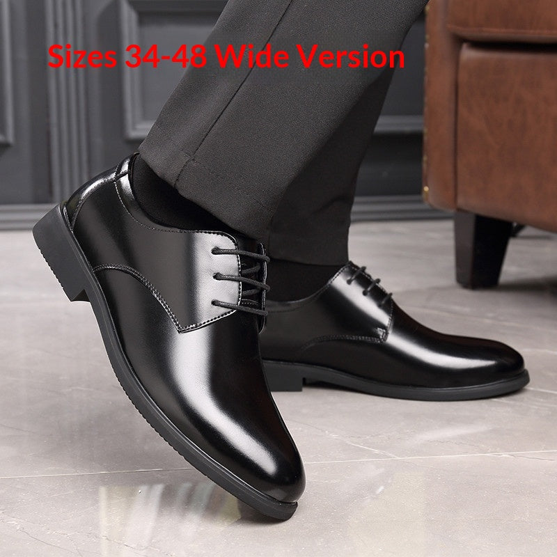 Véritables chaussures en cuir d'affaires formelle extra-grand homme