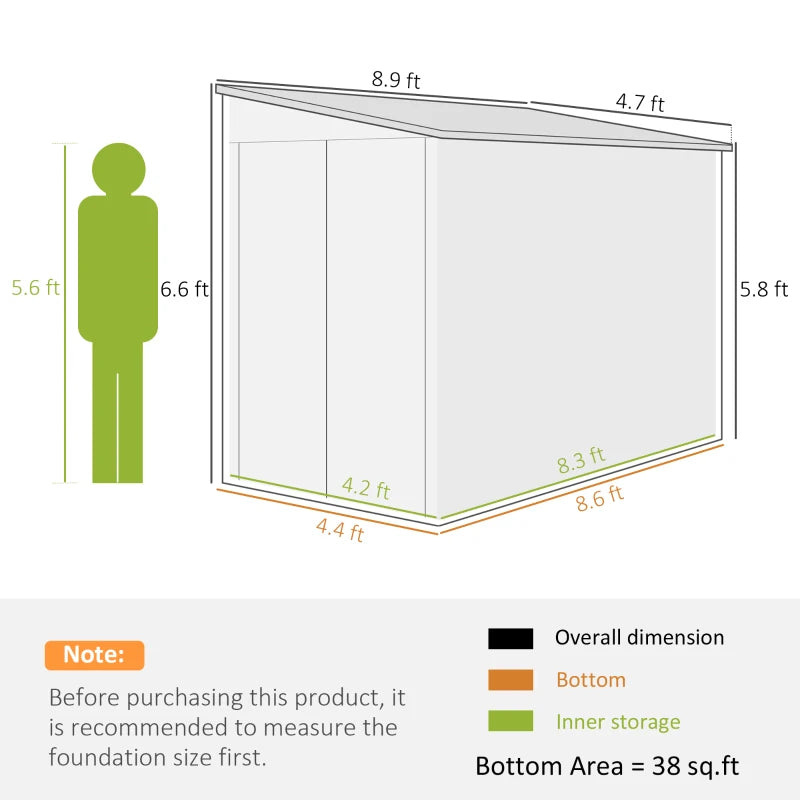 4,6' X 9' Dépôt extérieur