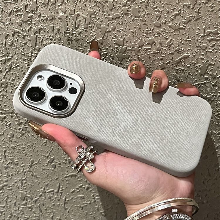 Boîtier de téléphone en cuir magnétique résistant à la chute