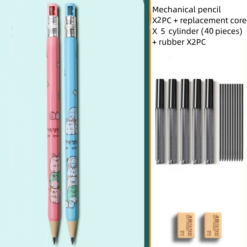 Crayon mécanique 2.0 pour enfants avec cœur épais remplaçable