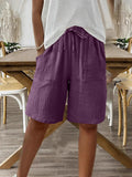 Short en coton lin