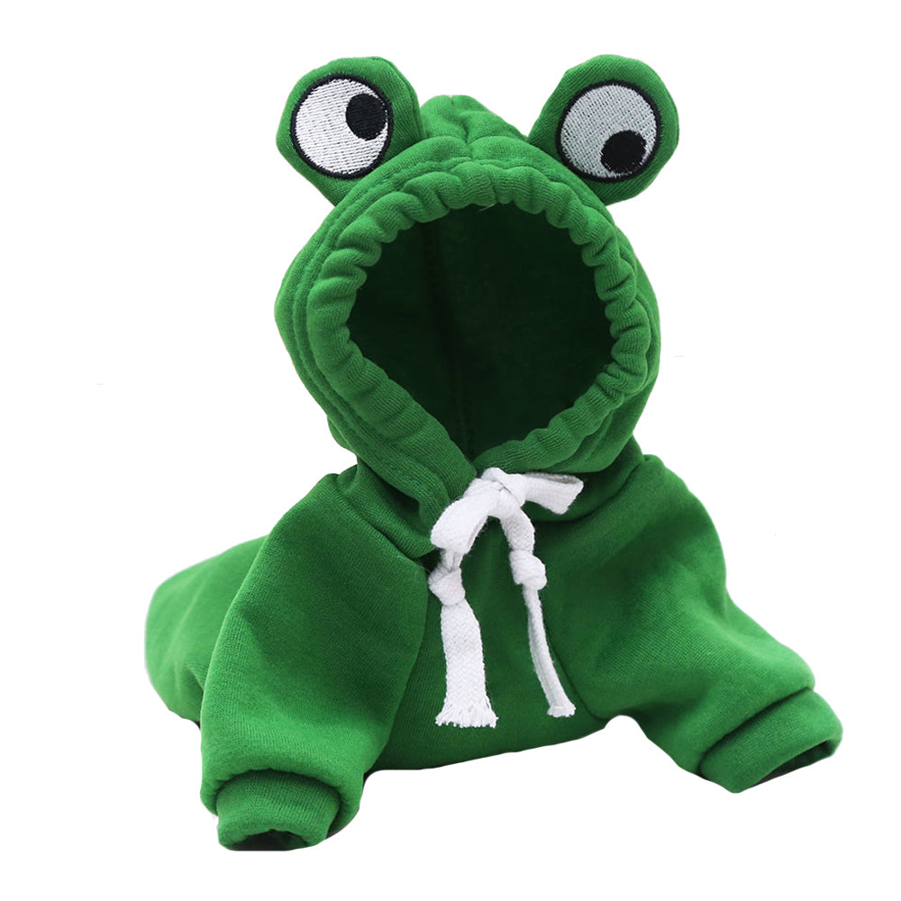 Doucement chaud vêtements de chat pour petits chiens chats drôle Halloween Cosplay Frog costume Kitten Crea