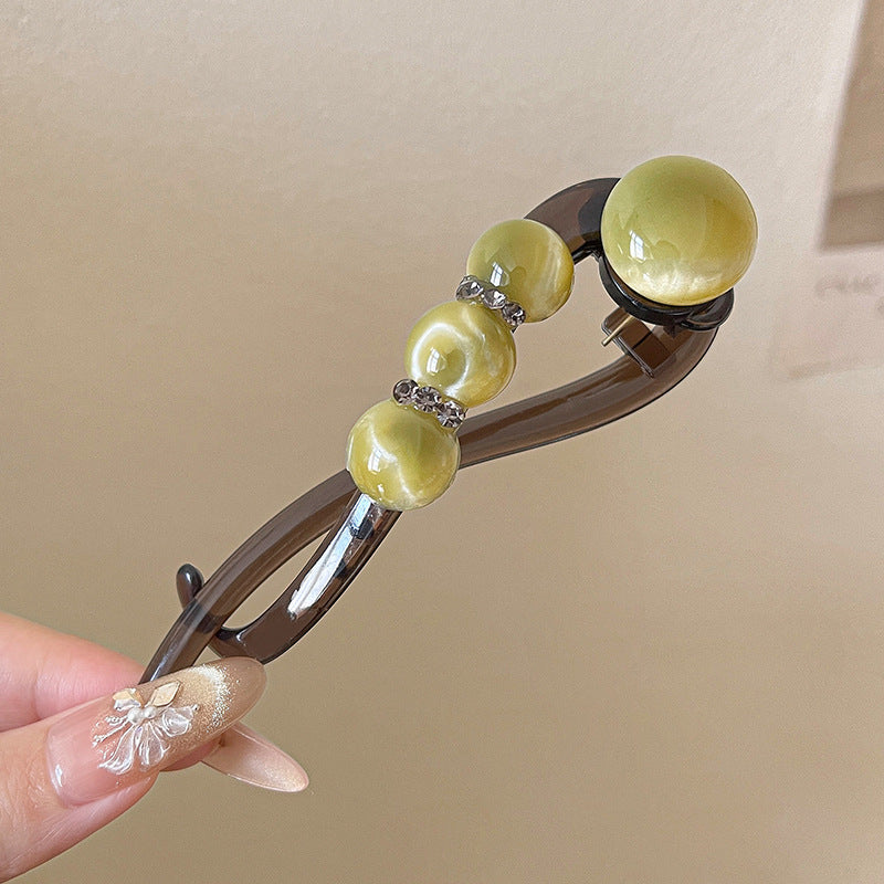 Clip simple occasionnel de cheveux Twist une ligne pour les femmes